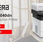 Front view of the Kyocera Ecosys M2040DN multifunction printer