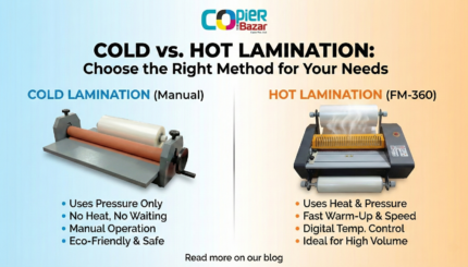 Cold Lamination vs Hot Lamination: Complete Guide for Print Shops in 2025 3 Cold lamination machine vs hot lamination machine side by side comparison for print shops in India