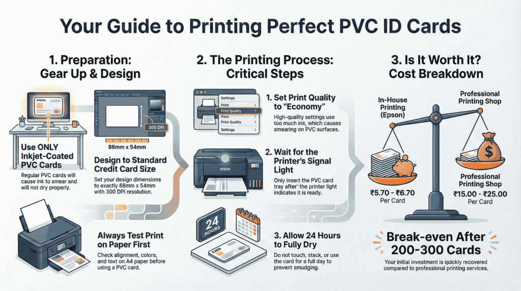 How to Print PVC ID Cards Using Epson L8050/L18050 - Complete Guide 2 How to print pvc id cards.