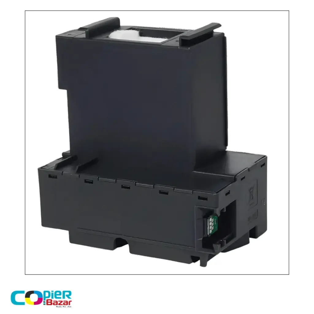 Epson T04D1 maintenance box, compatible replacement, three-quarter view