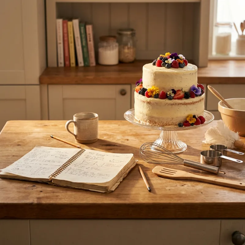 Home baker's bound recipe and orders book